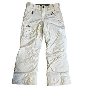 The North Face HyVent Snow pants White Size Large 14/16 skiing snowboarding